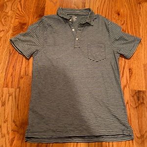 J crew Green Striped Polo L